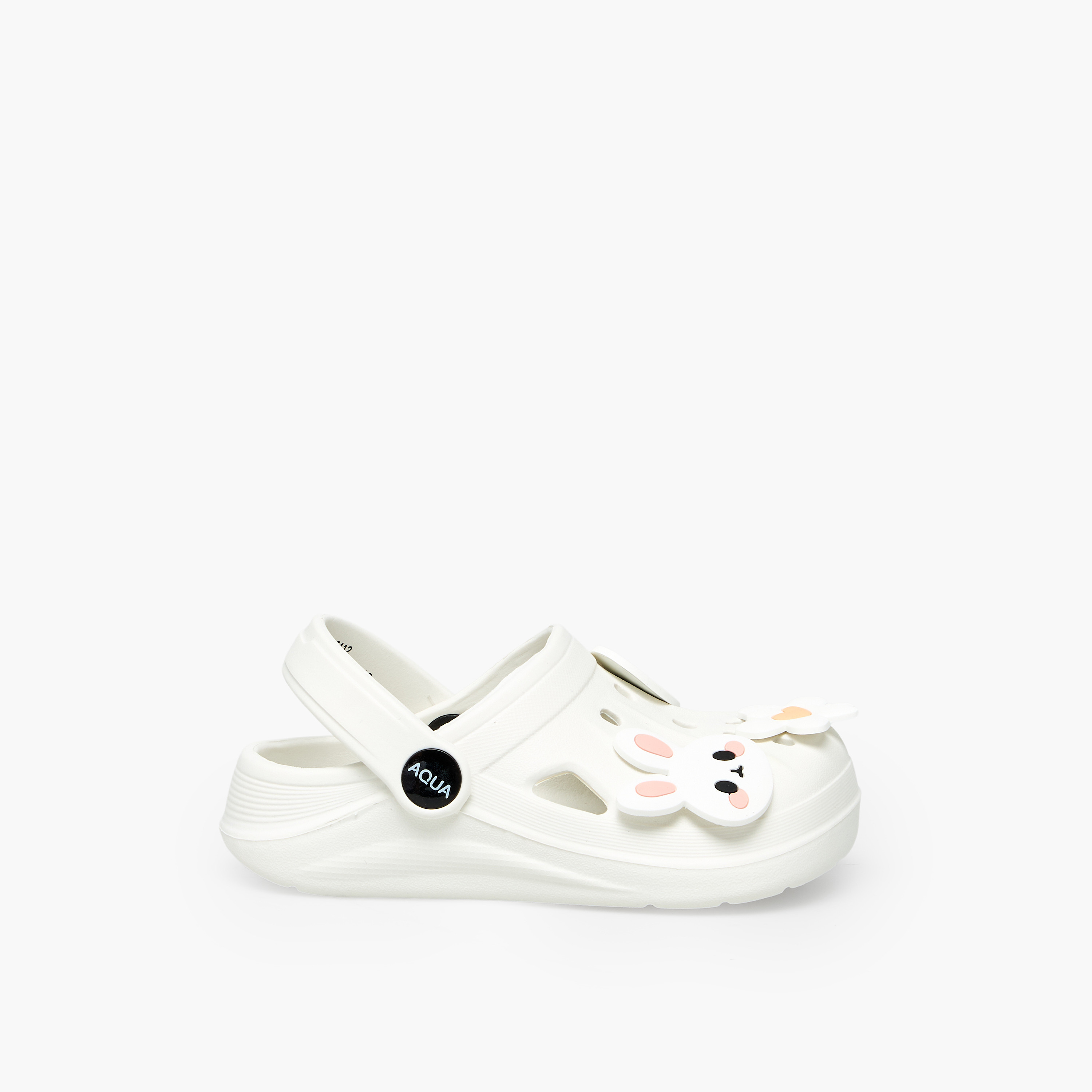 Aqua Girls Bunny and Floral Jibbitz Clogs-girls-shoes-sandals-image-3