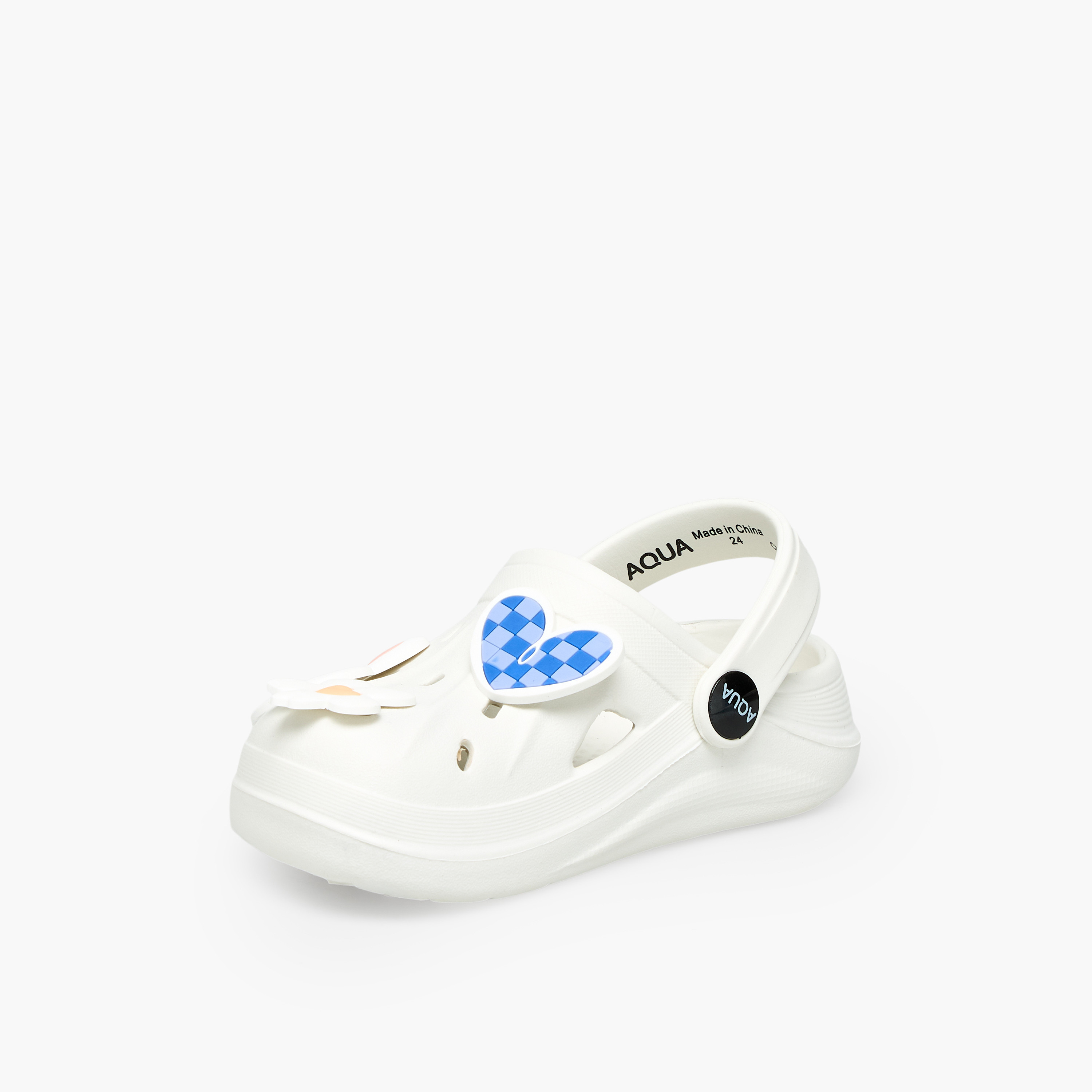 Aqua Girls Bunny and Floral Jibbitz Clogs-girls-shoes-sandals-image-4