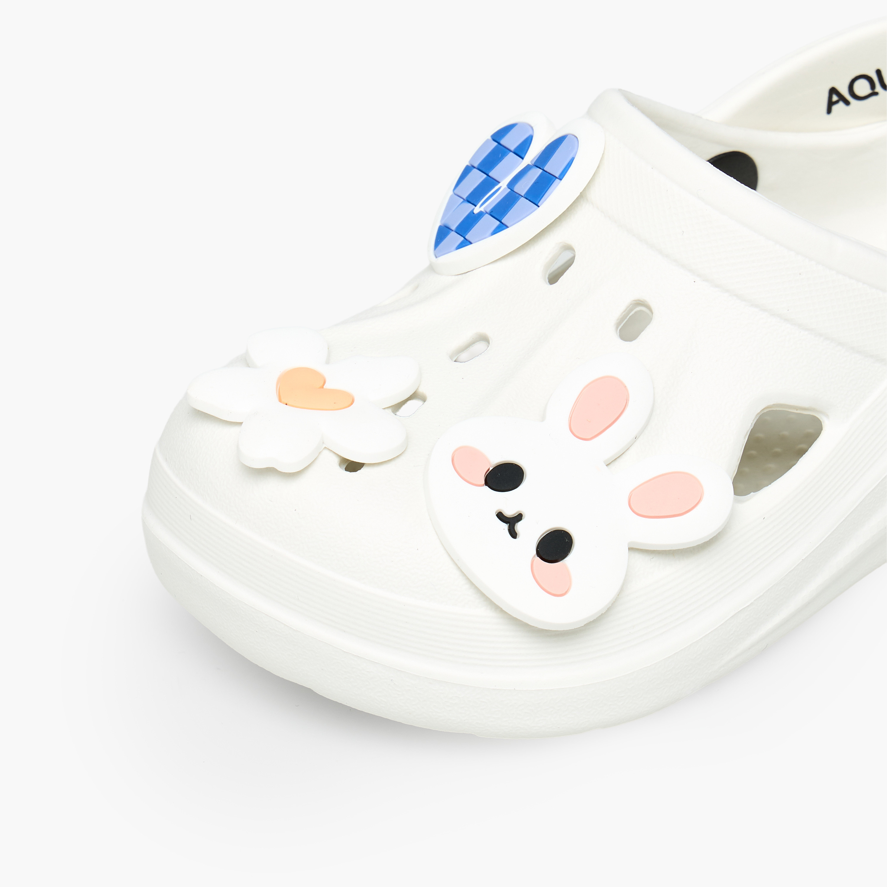 Aqua Girls Bunny and Floral Jibbitz Clogs-girls-shoes-sandals-image-7
