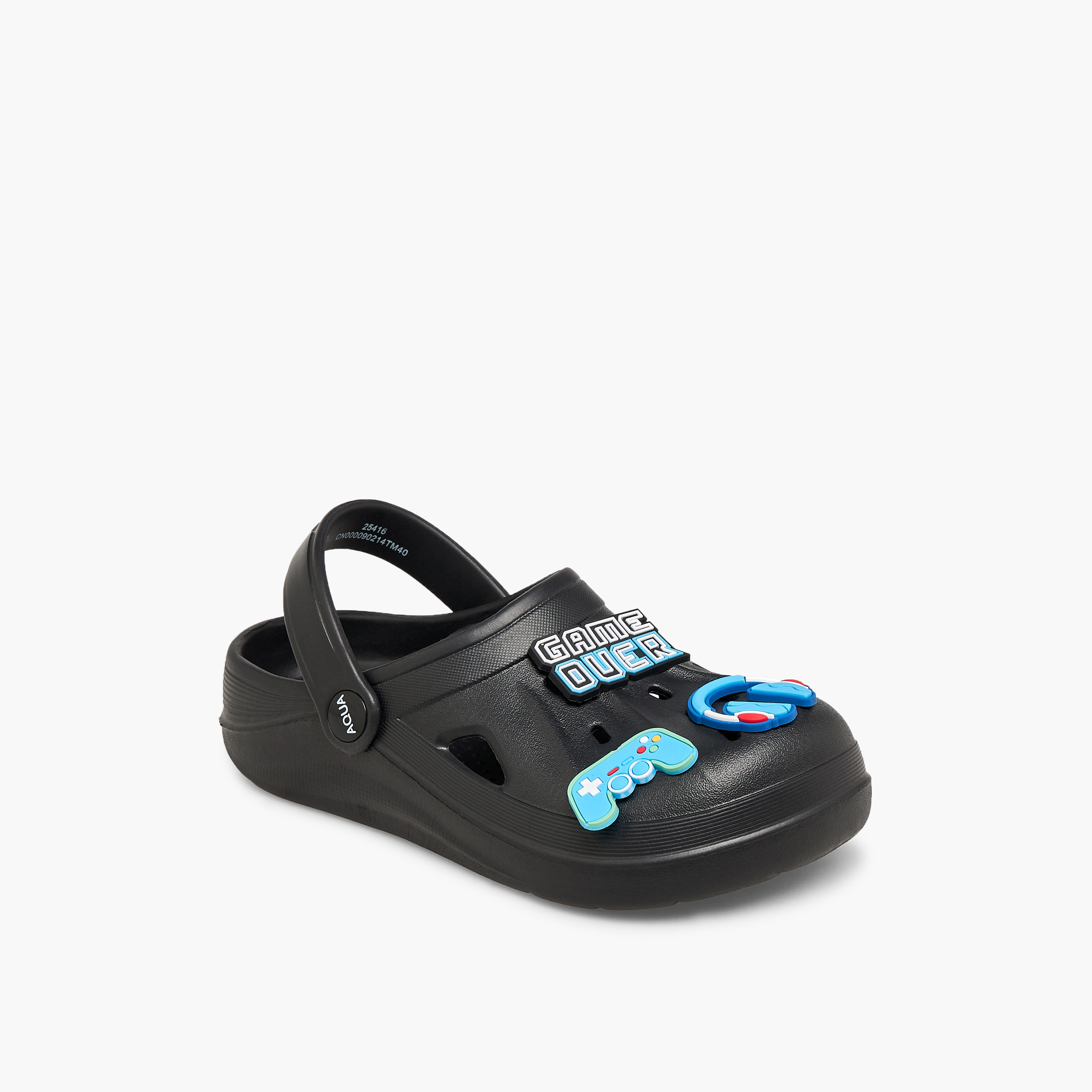 Aqua Boys Gaming Jibbitz Embellished Clogs-boys-shoes-flipflopsandslides-image-2