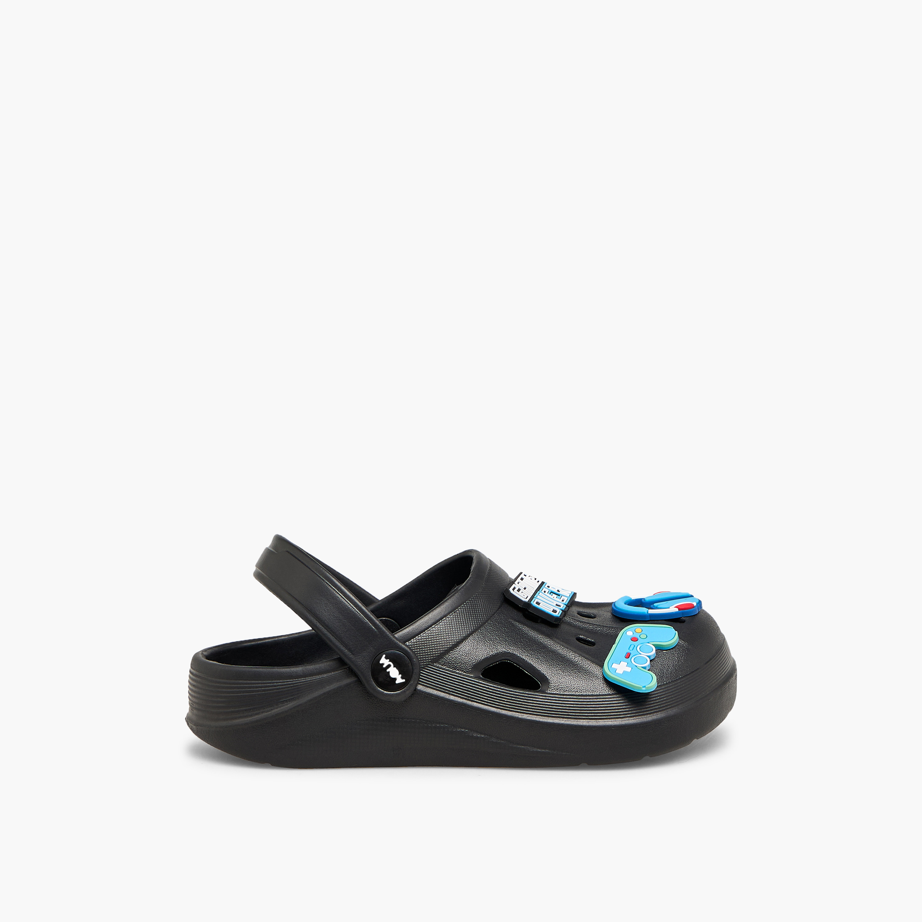 Aqua Boys Gaming Jibbitz Embellished Clogs-boys-shoes-flipflopsandslides-image-3