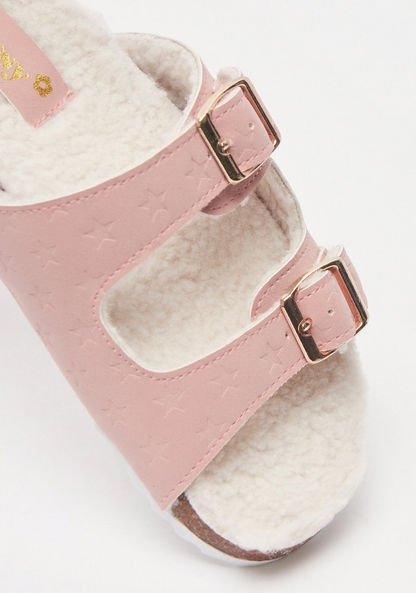 Little Missy Buckle Detailed Slip-On Flat Sandals