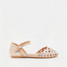 Little Missy Embellished D'Orsay Shoes with Buckle Closure-Girl%27s Sandals-thumbnail-0