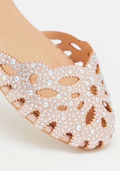 Little Missy Embellished D'Orsay Shoes with Buckle Closure-Girl%27s Sandals-image-3