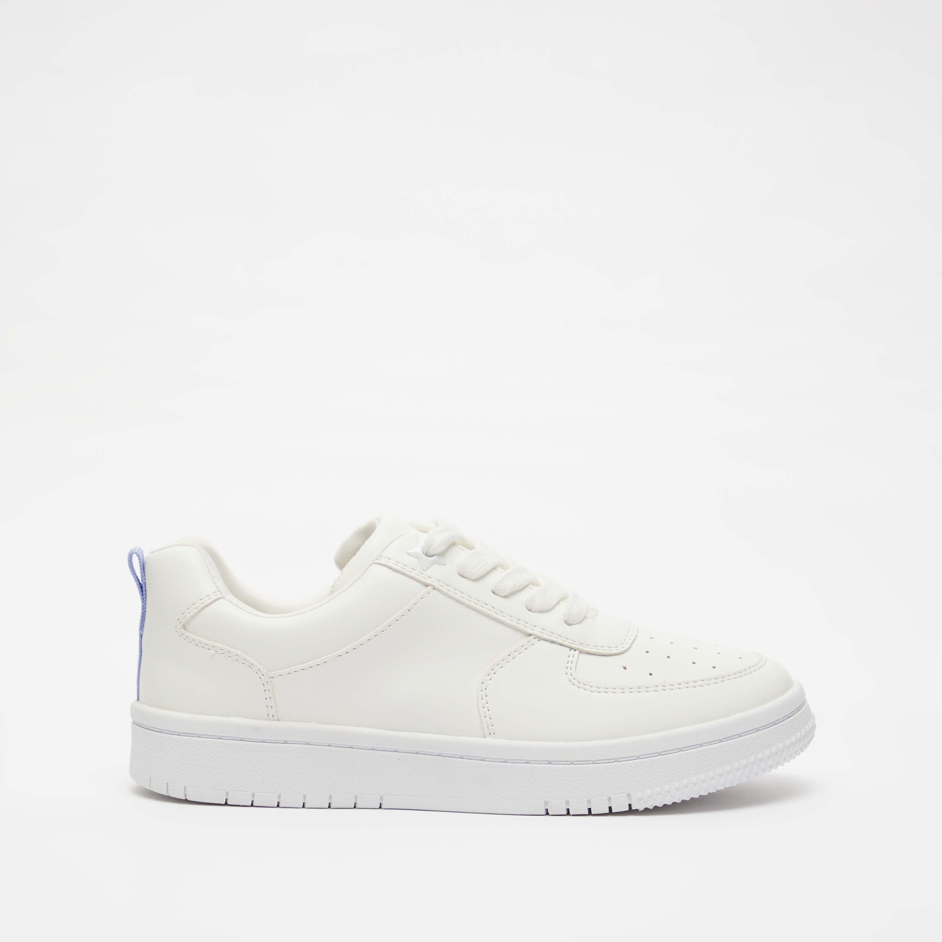 Little Missy Solid Sneakers with Lace-Up Closure-girls-shoes-sneakers-image-1