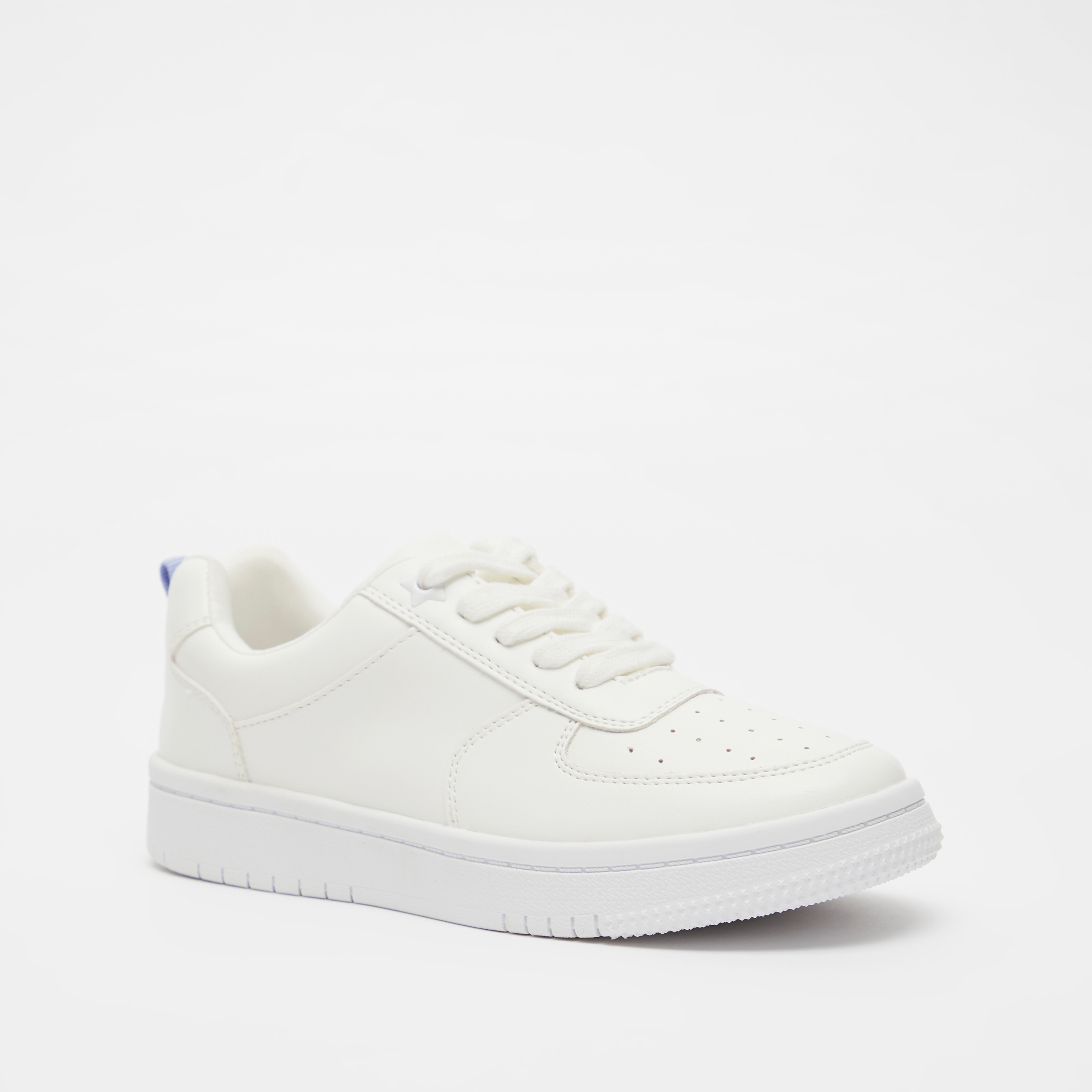 Little Missy Solid Sneakers with Lace-Up Closure-girls-shoes-sneakers-image-2