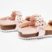Flower Detail Cork Sandals with Hook and Loop Closure-Baby Girl%27s Sandals-thumbnailMobile-2