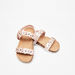 Flower Detail Cork Sandals with Hook and Loop Closure-Baby Girl%27s Sandals-thumbnailMobile-3