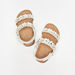 Flower Detail Cork Sandals with Hook and Loop Closure-Baby Girl%27s Sandals-thumbnail-1