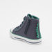Juniors Dinosaur Applique High Cut Sneakers with Zip Closure-Boy%27s Sneakers-thumbnailMobile-2