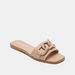 Celeste Women's Slip-On Slide Sandals with Chain Accent-Women%27s Flat Sandals-thumbnailMobile-1