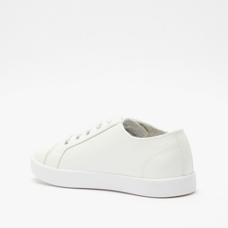 Little Missy Solid Lace-Up Sneakers