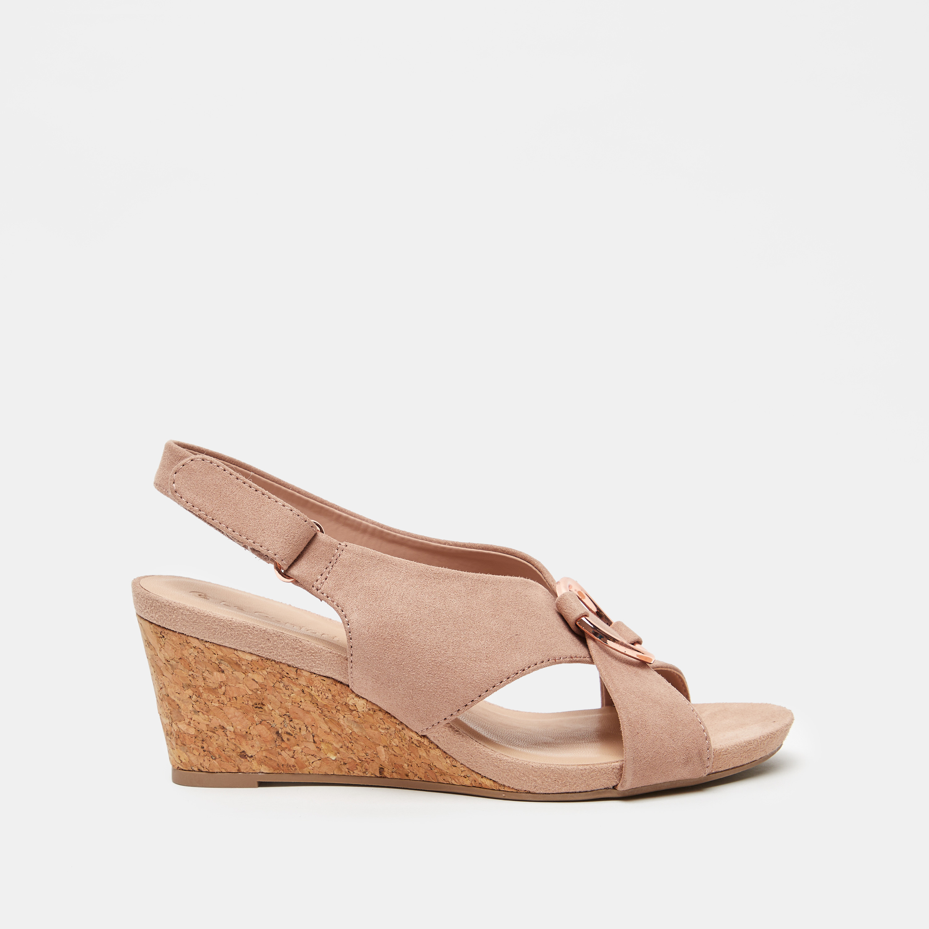 صندل بحزام متقاطع بكعب سميك للنساء من لو كونفورت-women-shoes-heels-image-1