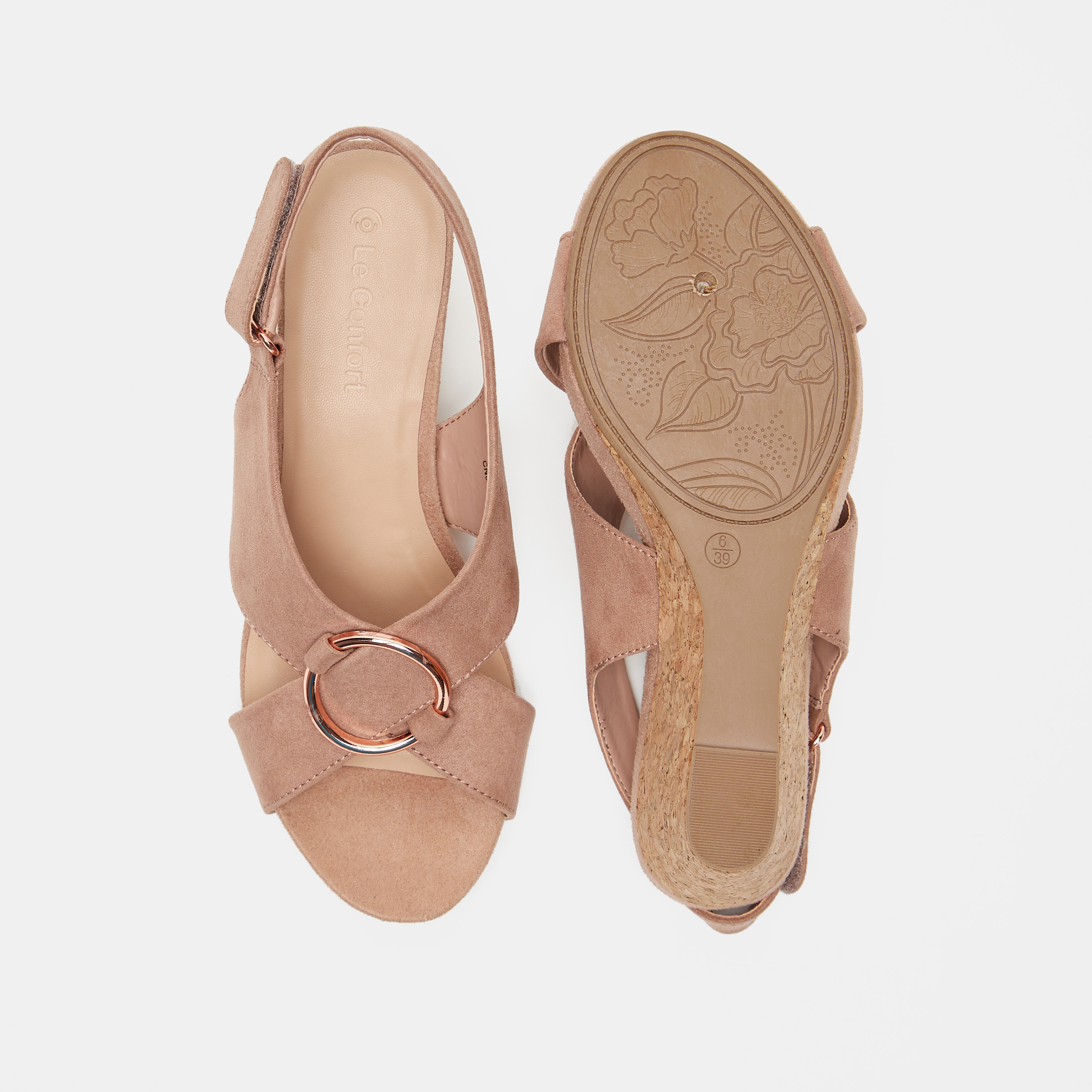 صندل بحزام متقاطع بكعب سميك للنساء من لو كونفورت-women-shoes-heels-image-5
