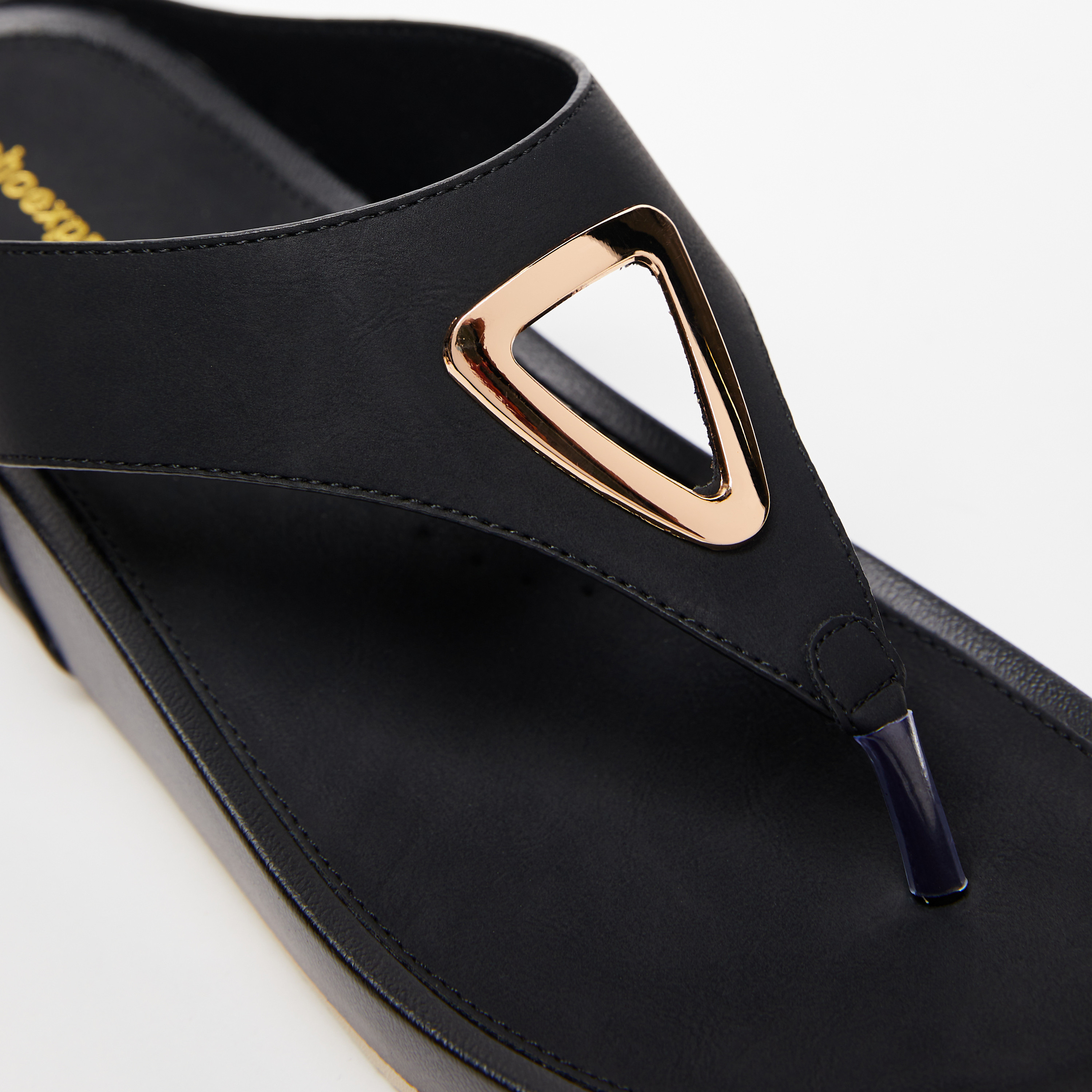 Metal Accented Slip-On Sandals with Flatform Heels-women-shoes-flats-sandals-image-5