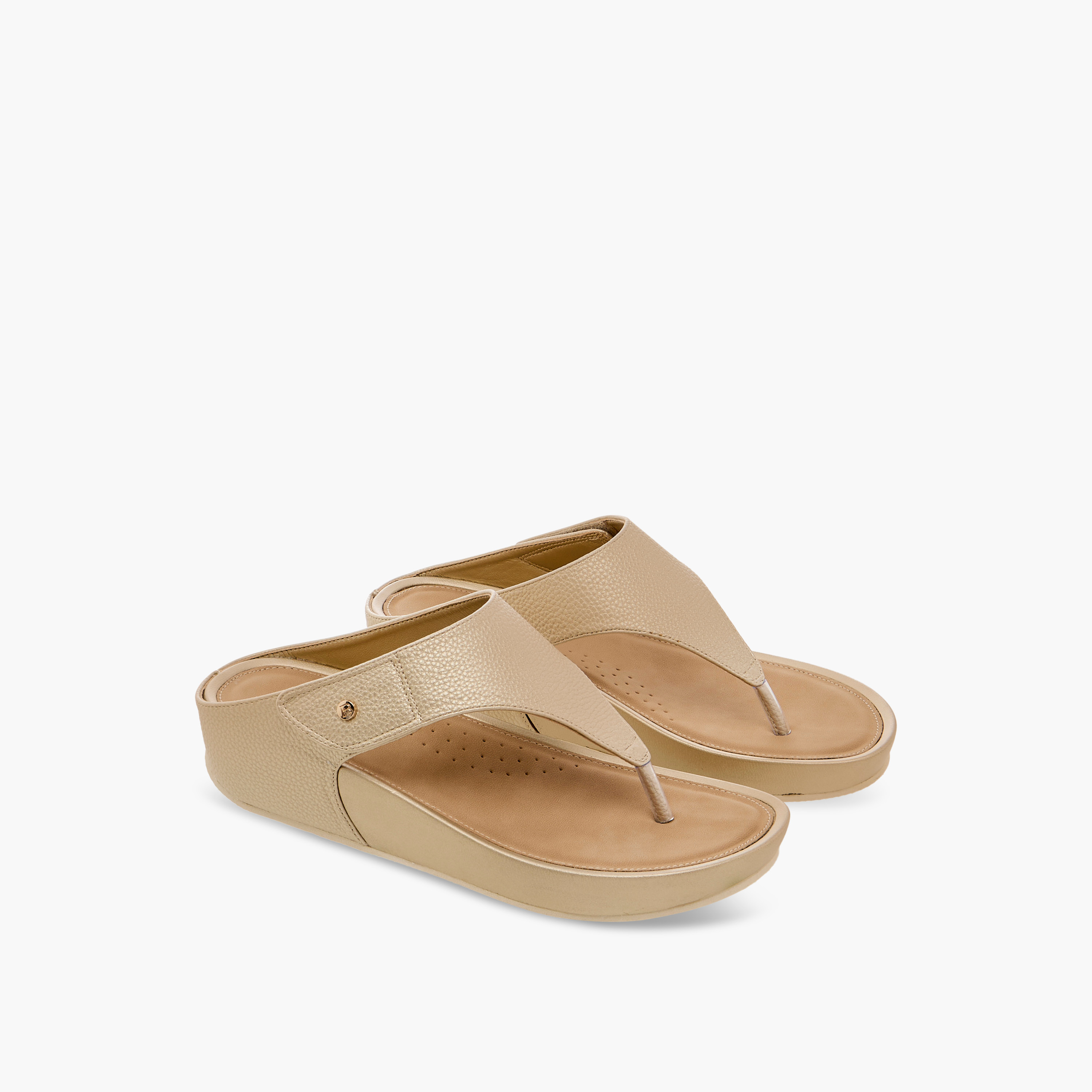 Flora Bella Textured Slip-On Comfort Sandals with Wedge Heels-women-shoes-sandals-heeled-image-1