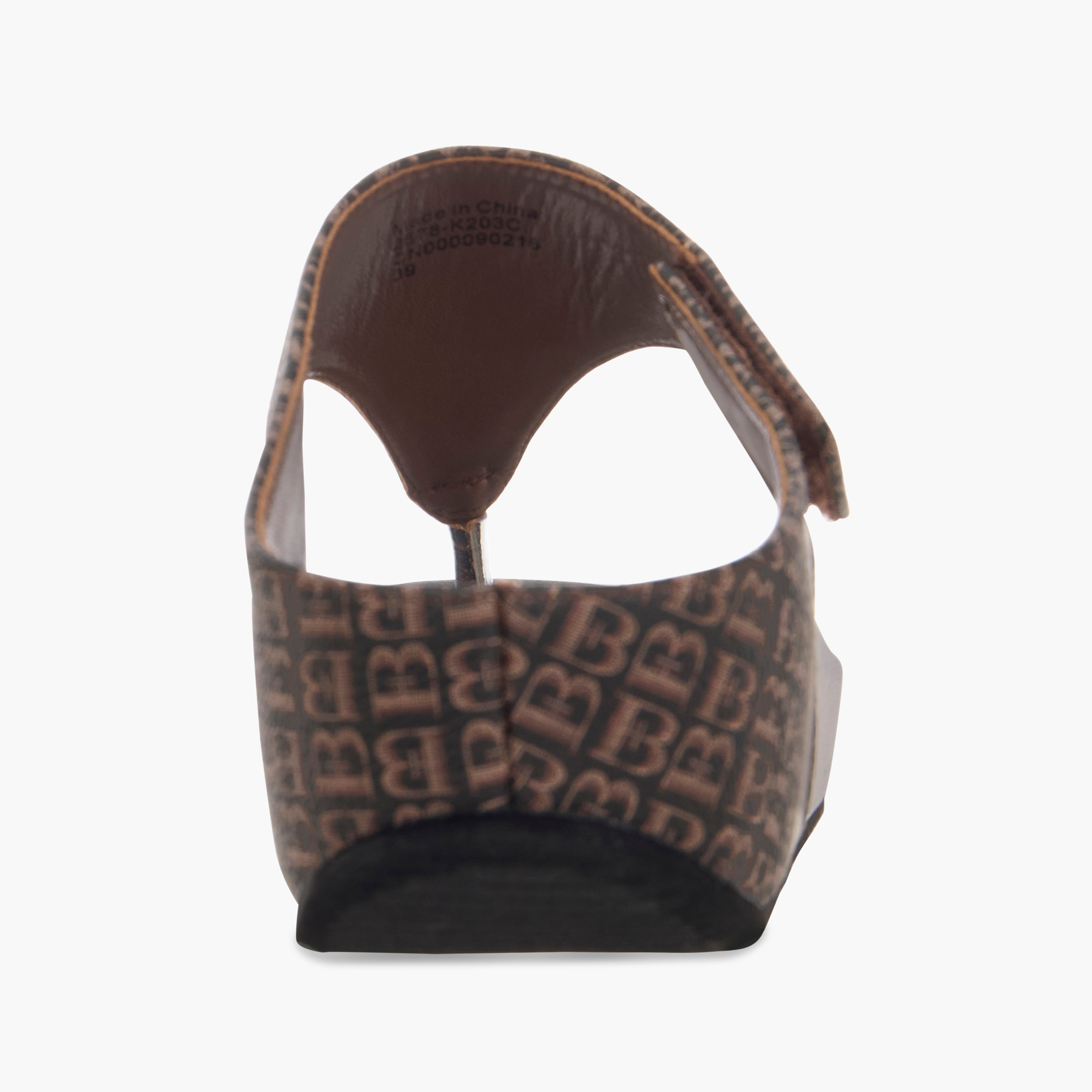 Flora Bella Monogram Print Slip-On Comfort Sandals with Wedge Heels-women-shoes-sandals-heeled-image-5