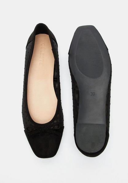 Celeste Women's Slip-On Square Toe Ballerina Shoes-Women%27s Ballerinas-image-4