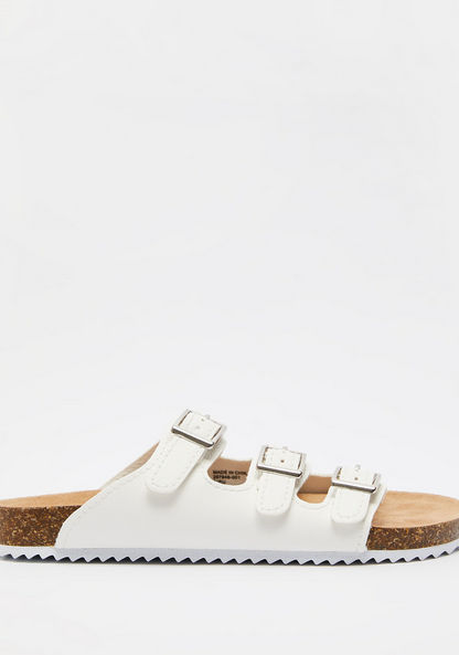 Little Missy Buckle Accented Slip-On Flat Sandals
