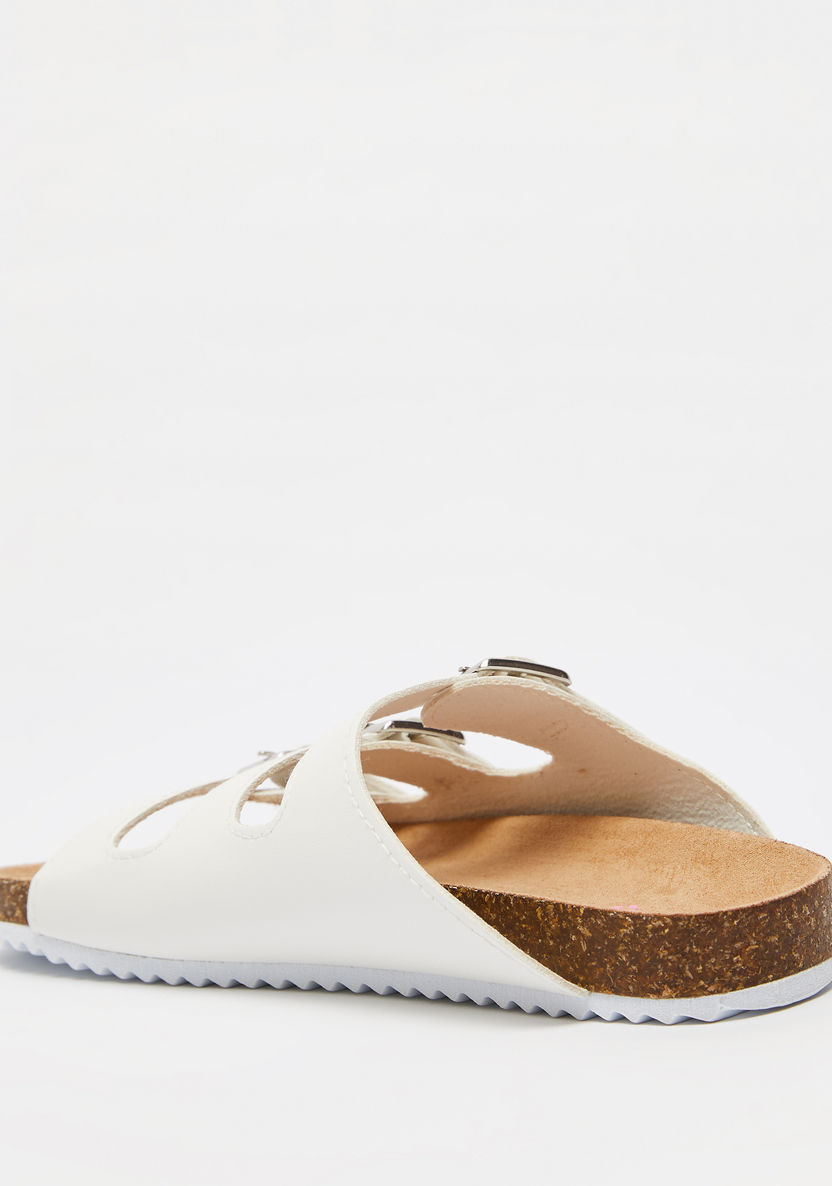 Little Missy Buckle Accented Slip-On Flat Sandals-Girl%27s Sandals-image-2