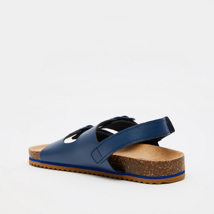 Mister Duchini Sandals with Buckle Accent and Hook and Loop Closure