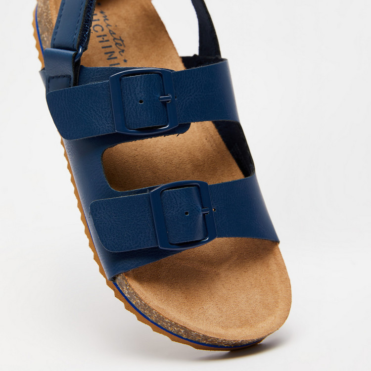 Mister Duchini Sandals with Buckle Accent and Hook and Loop Closure