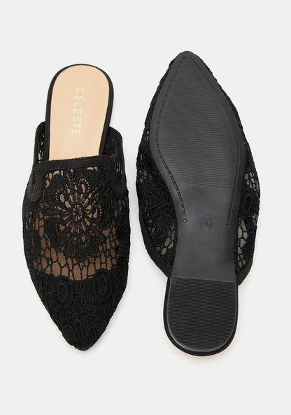 Celeste Women's Lace Slip-On Mules-Women%27s Casual Shoes-image-4
