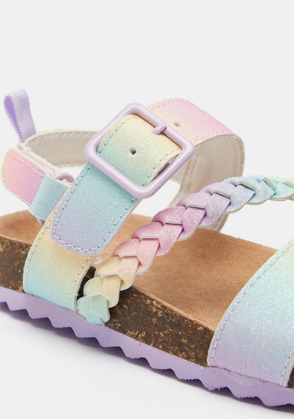 Juniors Braided Detailed Flat Sandals with Buckle Closure