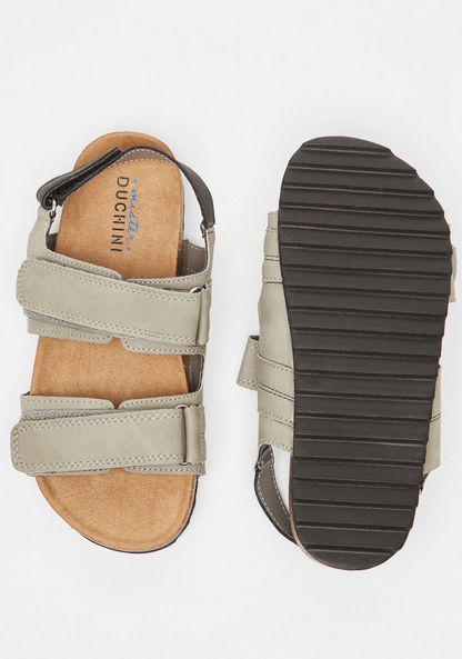 Mister Duchini Solid Sandals with Hook and Loop Closure