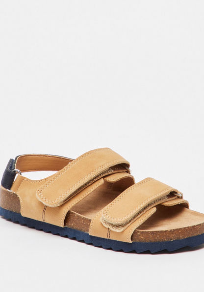 Mister Duchini Solid Sandals with Hook and Loop Closure