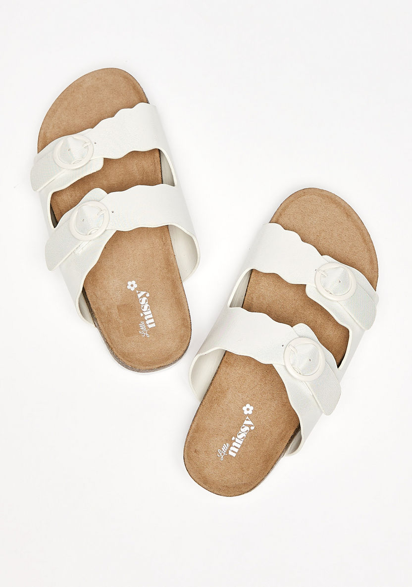Little Missy Slip-On Sandals with Buckle Accent-Girl%27s Sandals-image-1