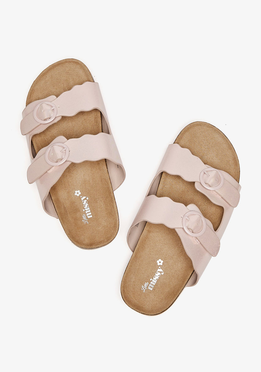 Little Missy Slip-On Sandals with Buckle Accent-Girl%27s Sandals-image-1