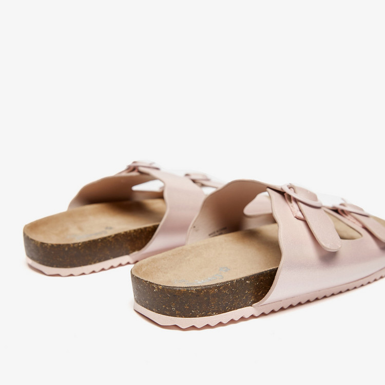 Little Missy Slip-On Sandals with Buckle Accent