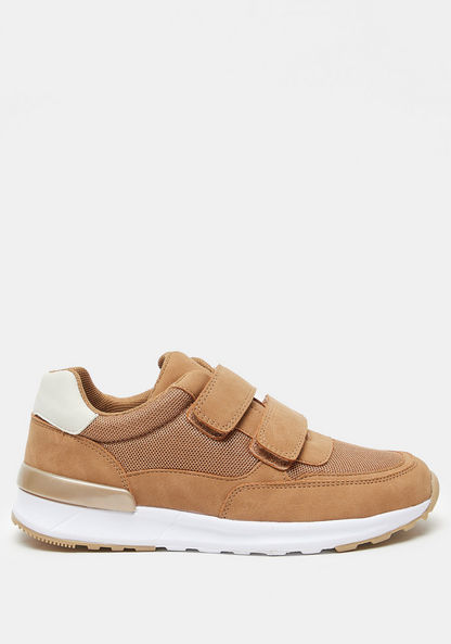Mister Duchini Textured Sneakers with Hook and Loop Closure
