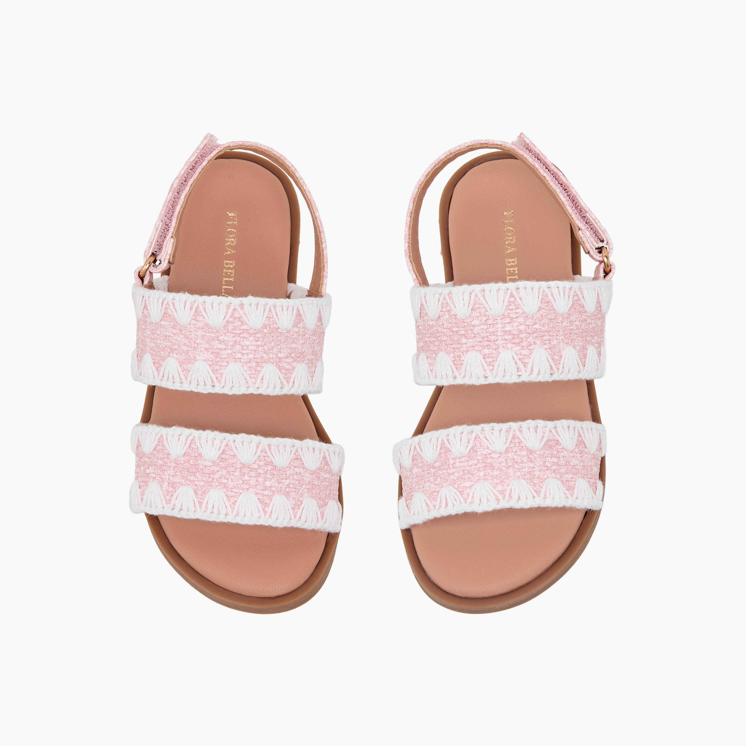 صندل بشريط إغلاق لاصق للبنات من فلورا بيلا-girls-shoes-sandals-image-5