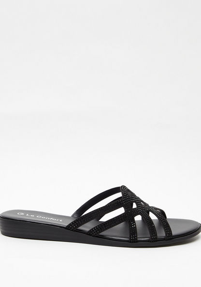 Le Confort Embellished Slip-On Sandals-Women%27s Flat Sandals-image-0