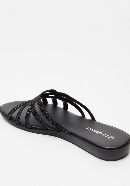 Le Confort Embellished Slip-On Sandals-Women%27s Flat Sandals-image-2