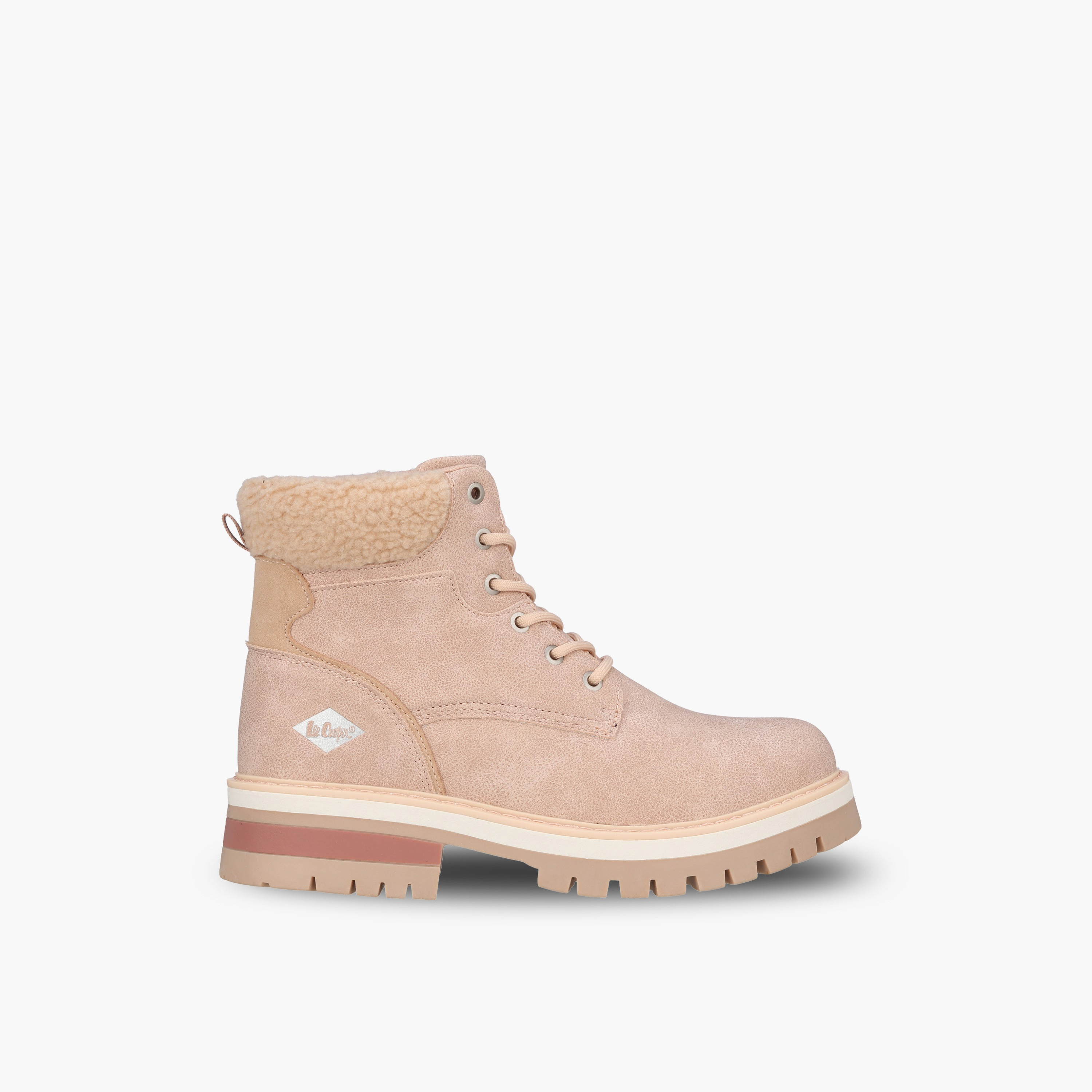 بوت بكاحل للنساء من الجلد الصناعي مع فرو صناعي ورباط إغلاق من لي كوبر-women-shoes-boots-image-3