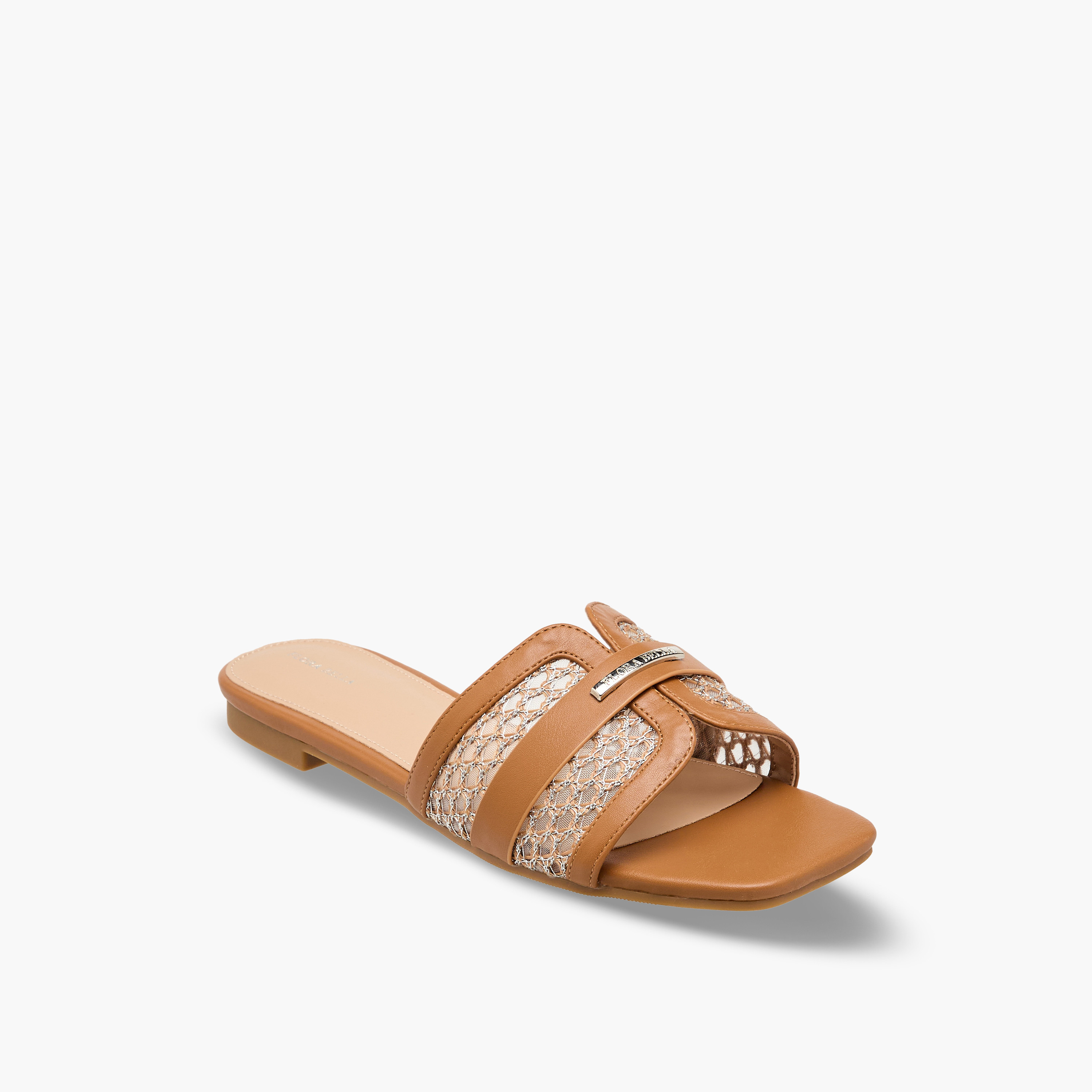 صندل بتفاصيل شبك للنساء من فلورا بيلا-women-shoes-flats-sandals-image-2