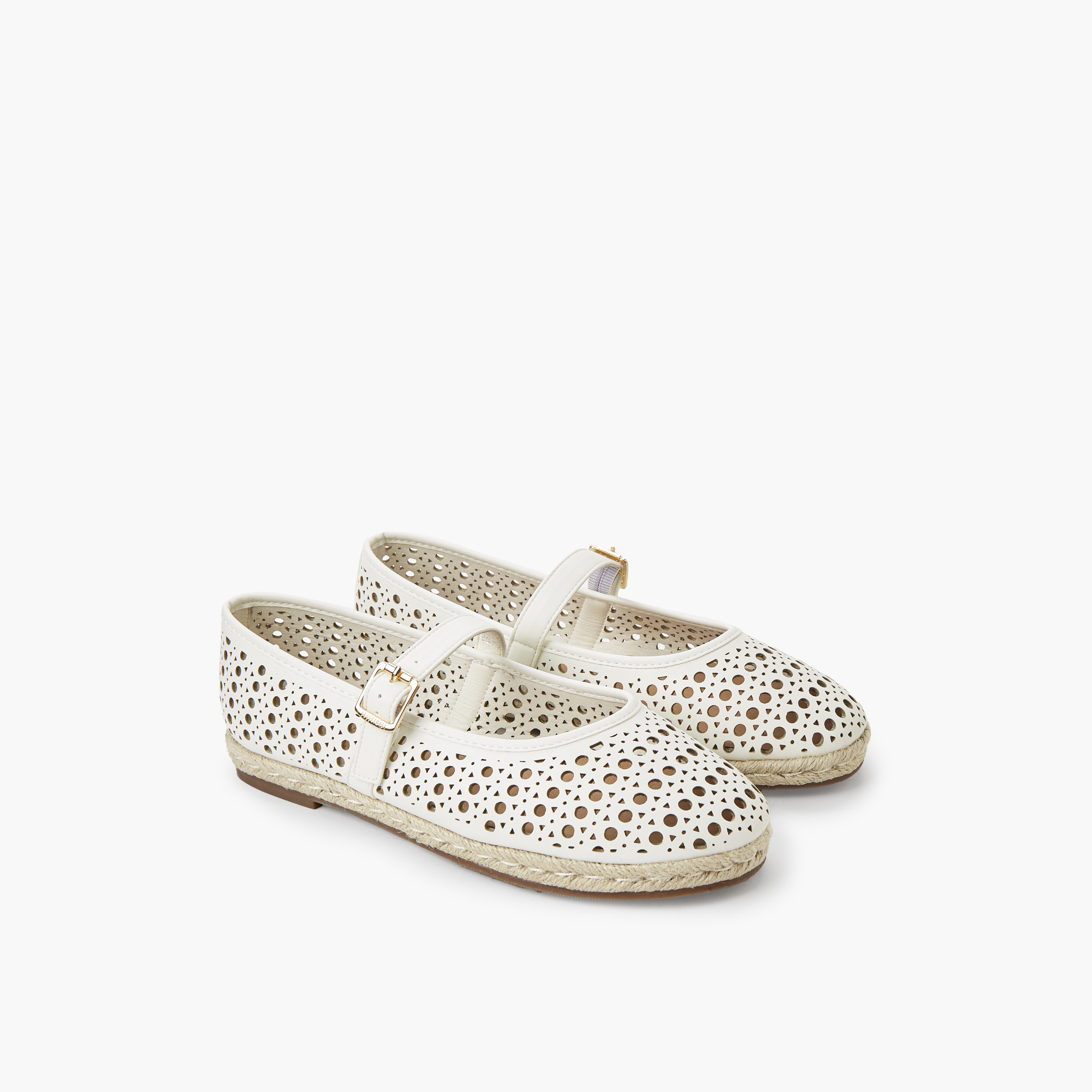 Peppermint Women Perforated Detail Espadrille Mary Jane Shoes-women-shoes-flats-espadrilles-image-1