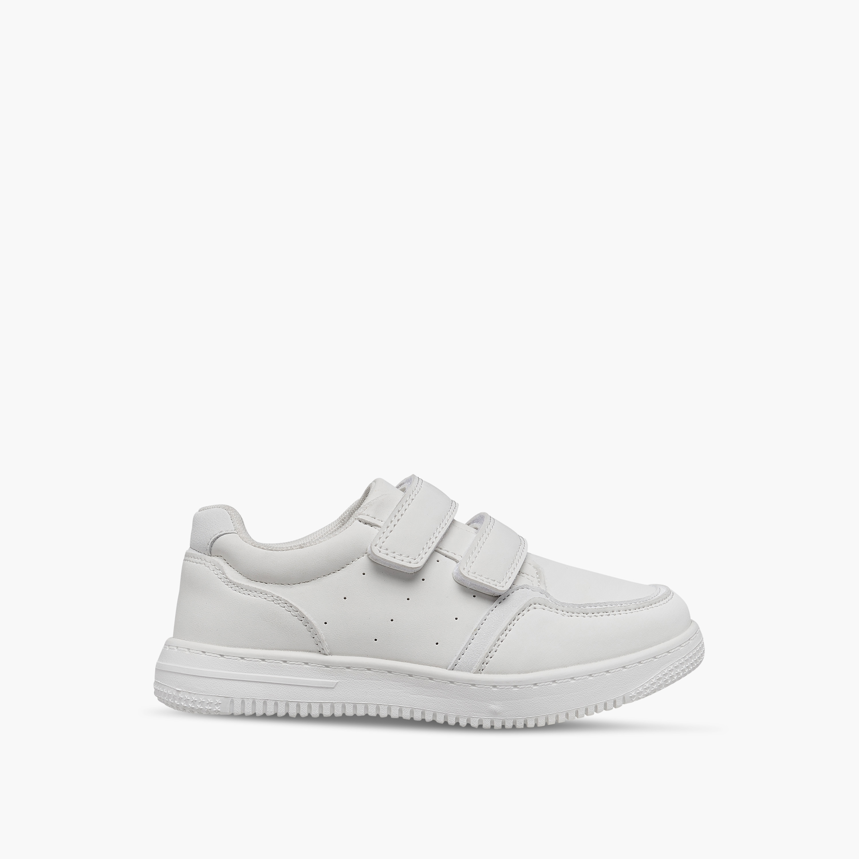 LBL by Shoexpress Panelled School Shoes with Hook and Loop Closure-girls-shoes-schoolshoes-image-3