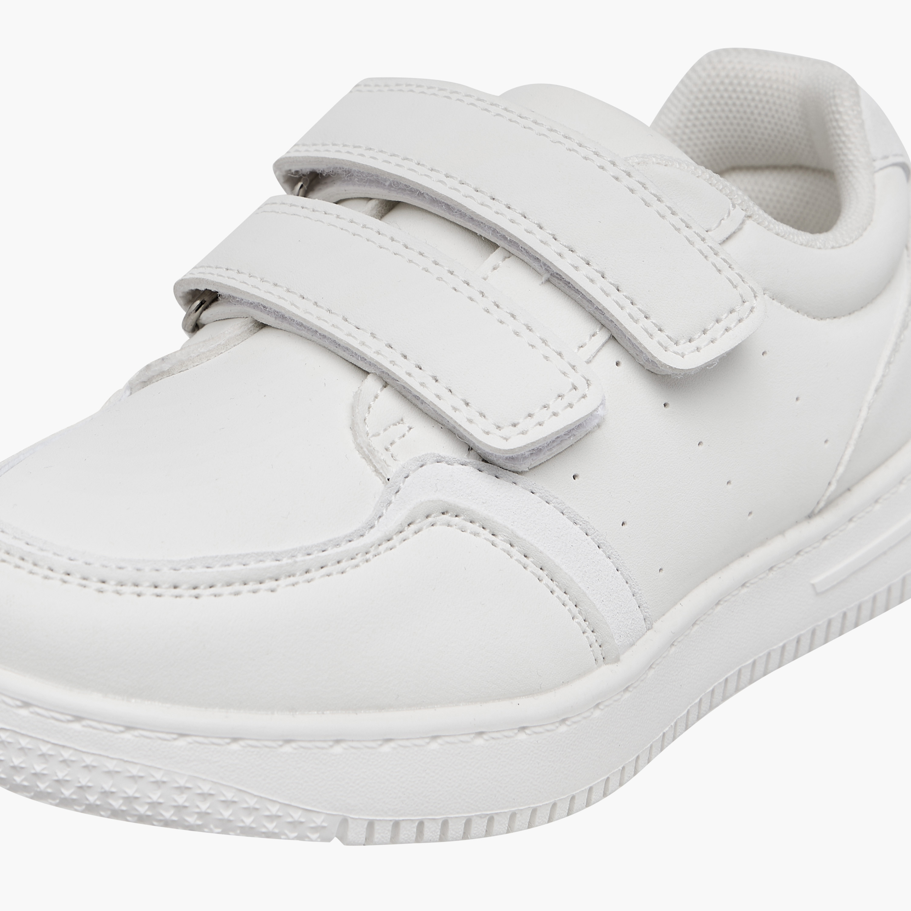 LBL by Shoexpress Panelled School Shoes with Hook and Loop Closure-girls-shoes-schoolshoes-image-4