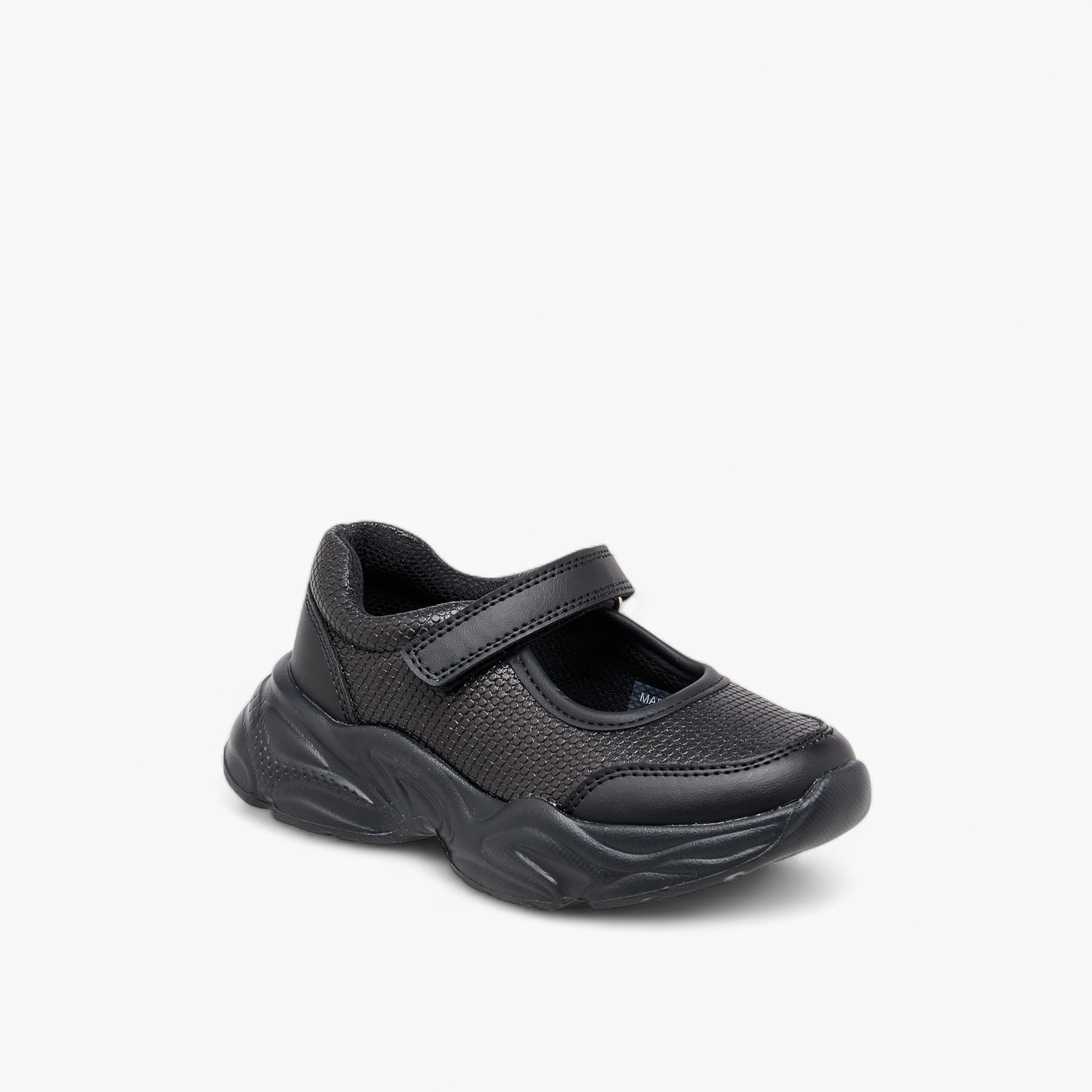 Flora Bella Textured Mary Jane School Shoes with Hook and Loop Closure-girls-shoes-schoolshoes-image-2