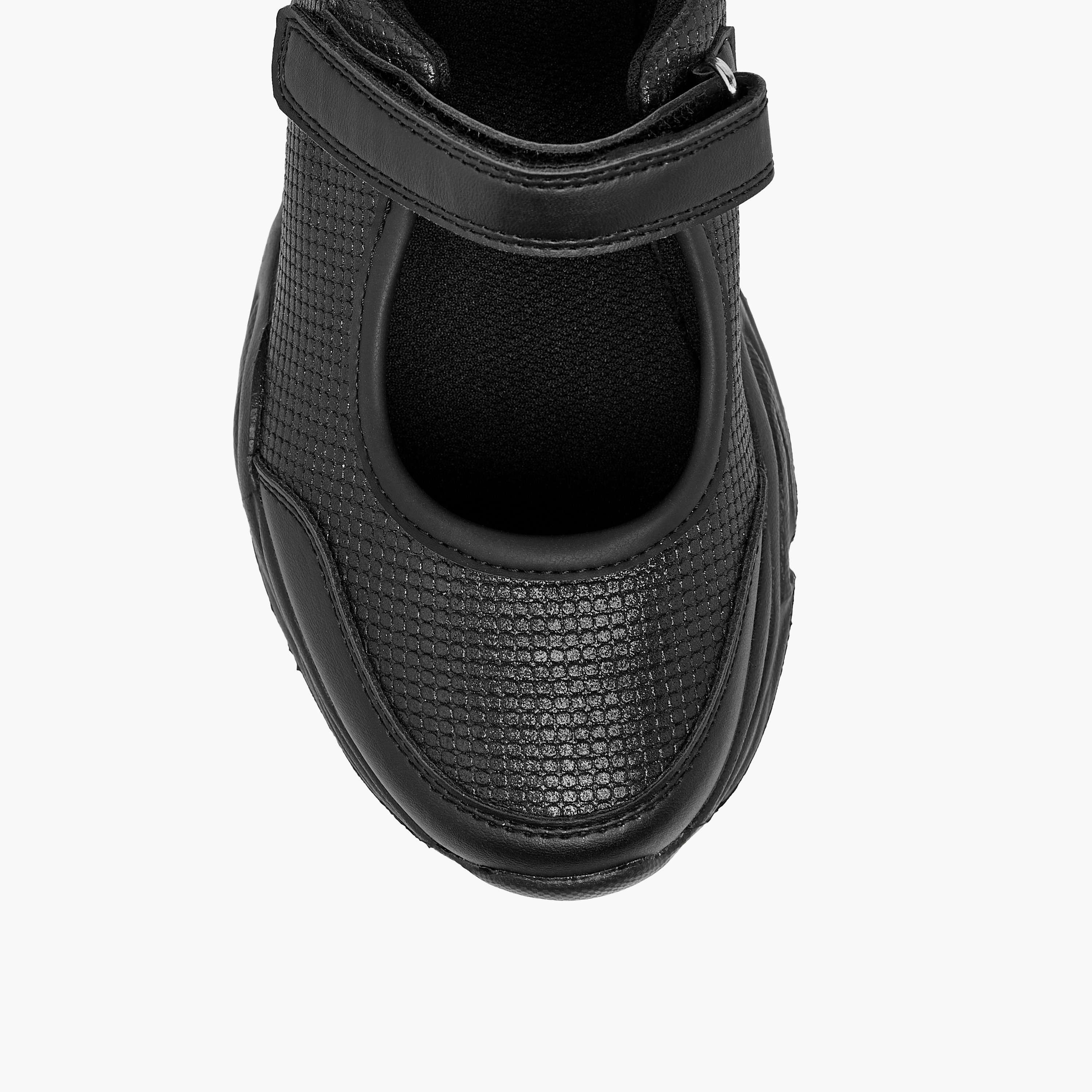 Flora Bella Textured Mary Jane School Shoes with Hook and Loop Closure-girls-shoes-maryjanes-image-4