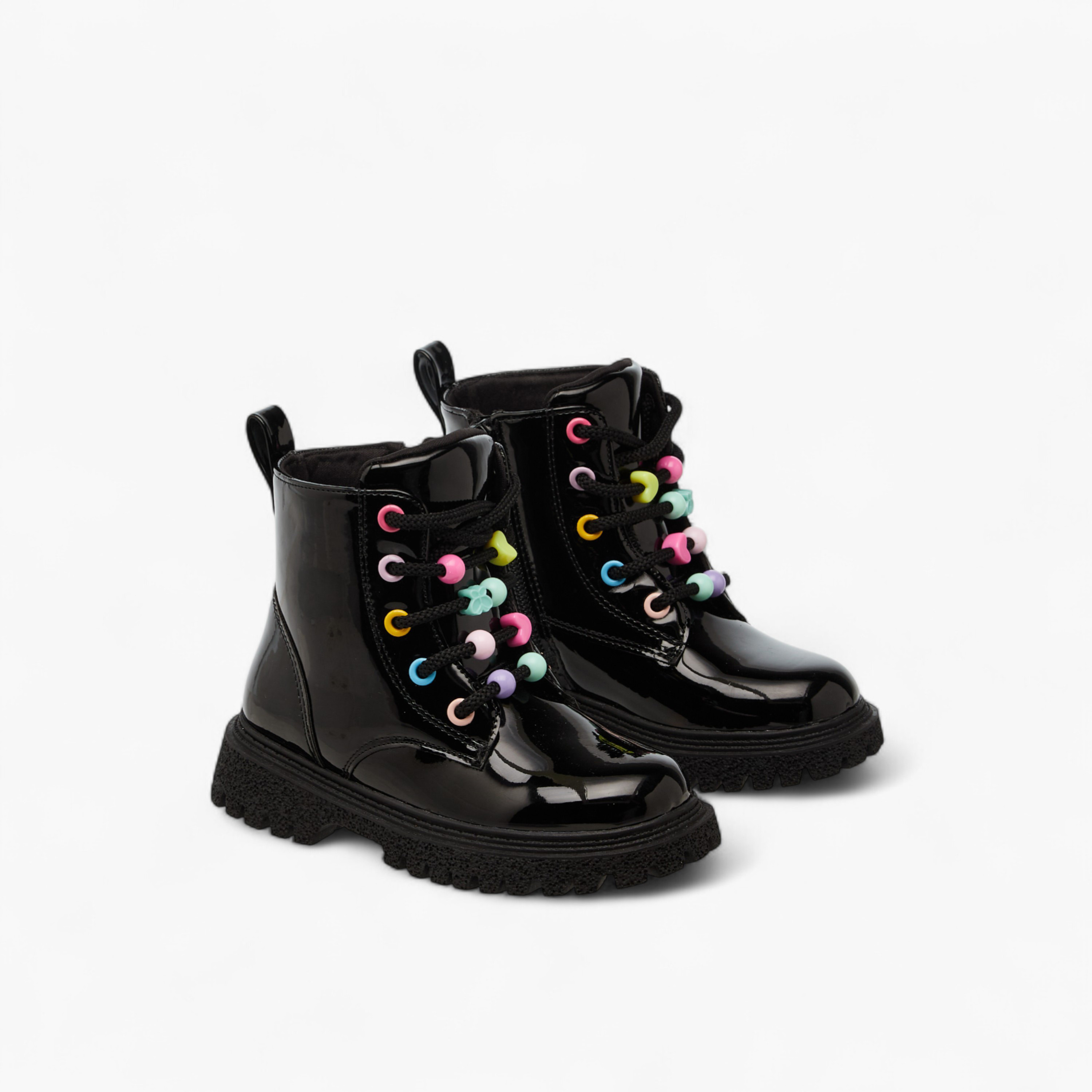 Flora Bella Panelled Boots with Zip Closure-girls-shoes-boots-image-1