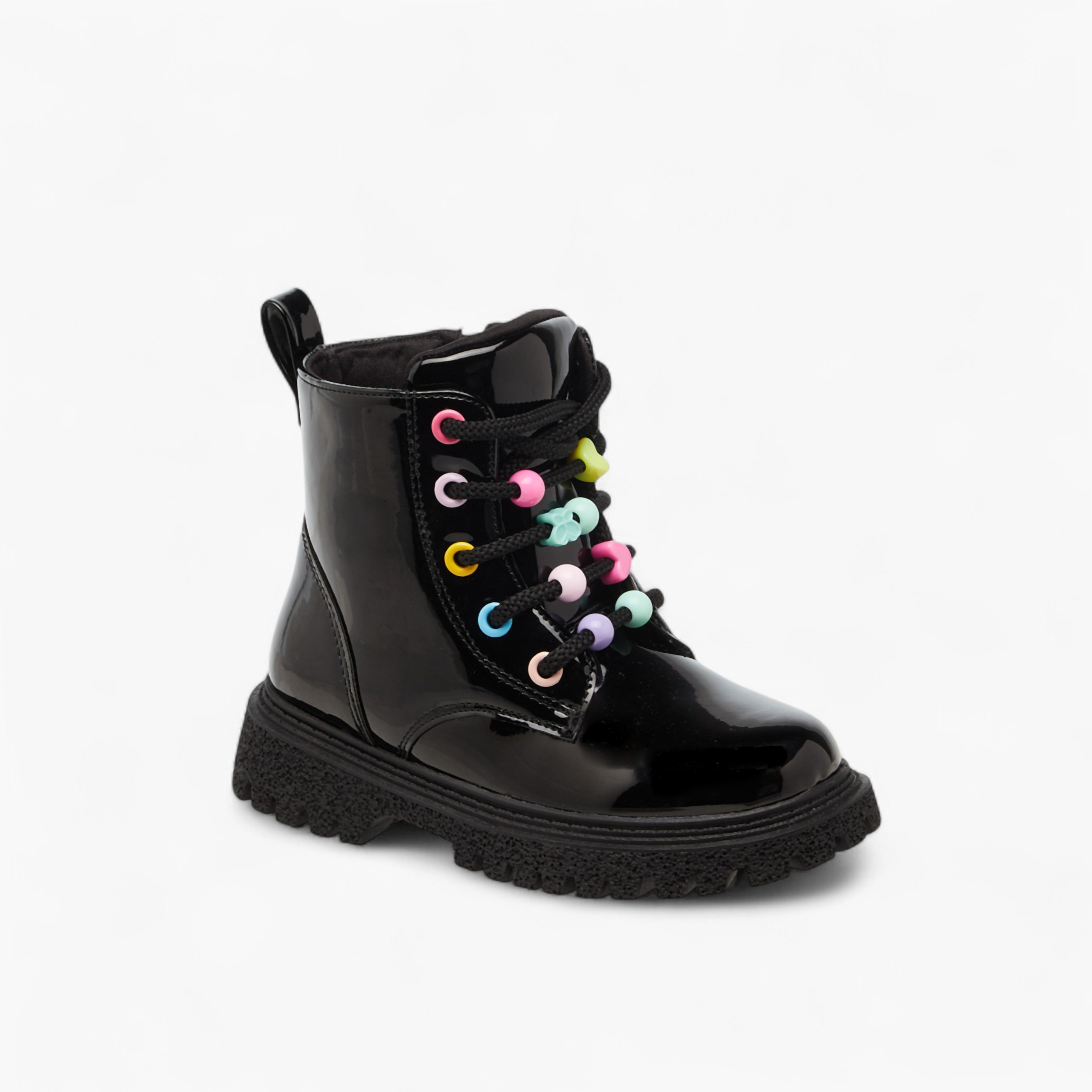 Flora Bella Panelled Boots with Zip Closure-girls-shoes-boots-image-2
