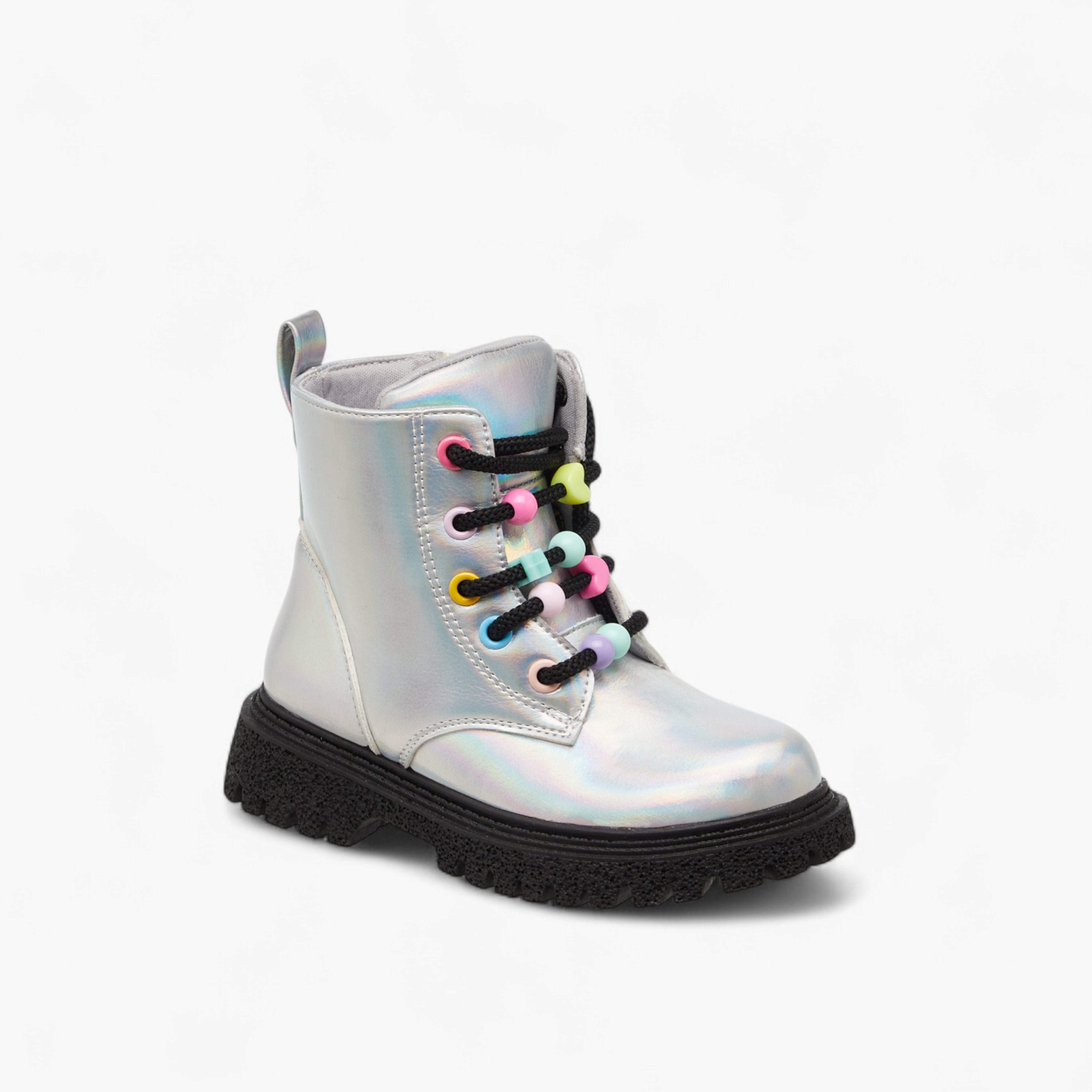 Flora Bella Panelled Boots with Zip Closure-girls-shoes-boots-image-2