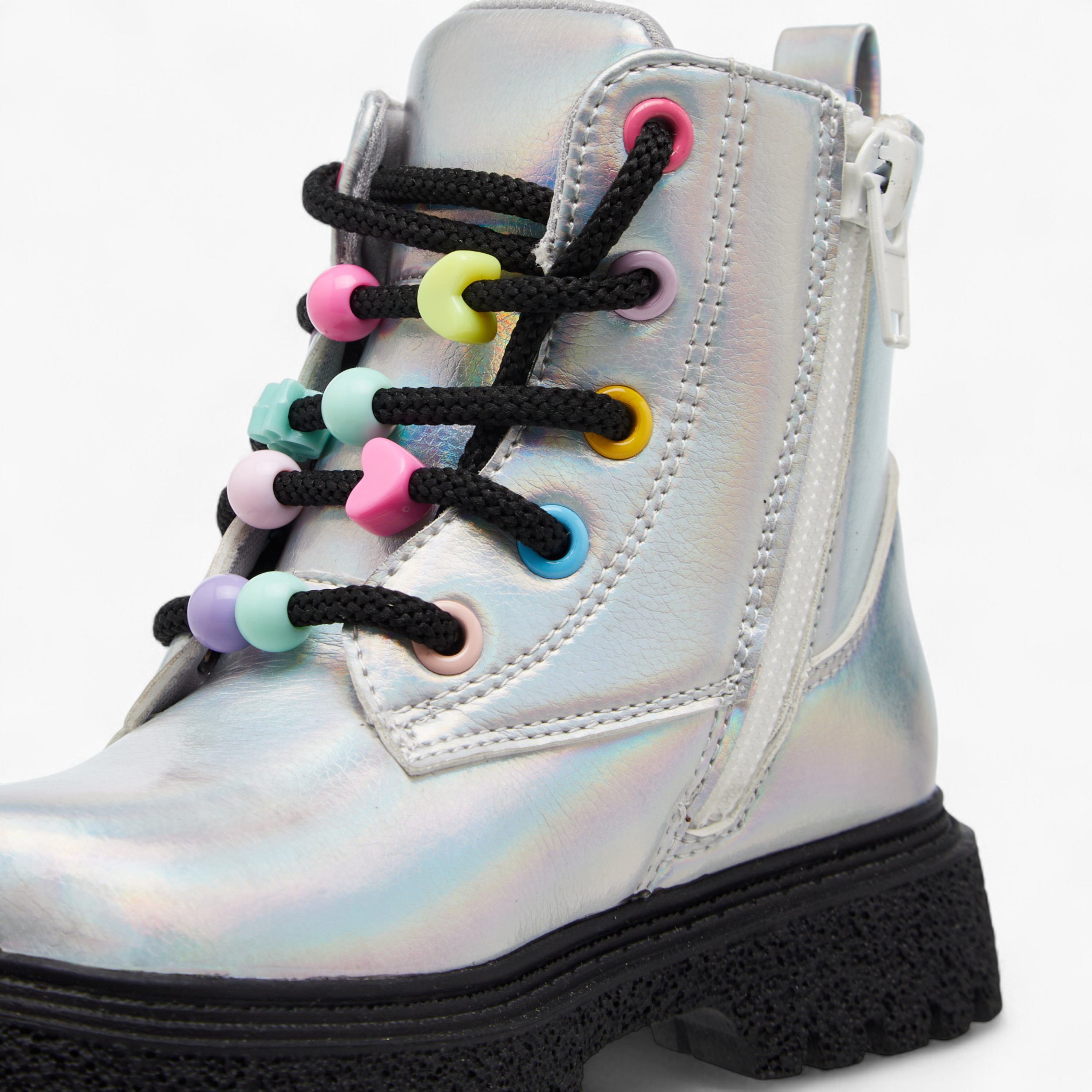 Flora Bella Panelled Boots with Zip Closure-girls-shoes-boots-image-4