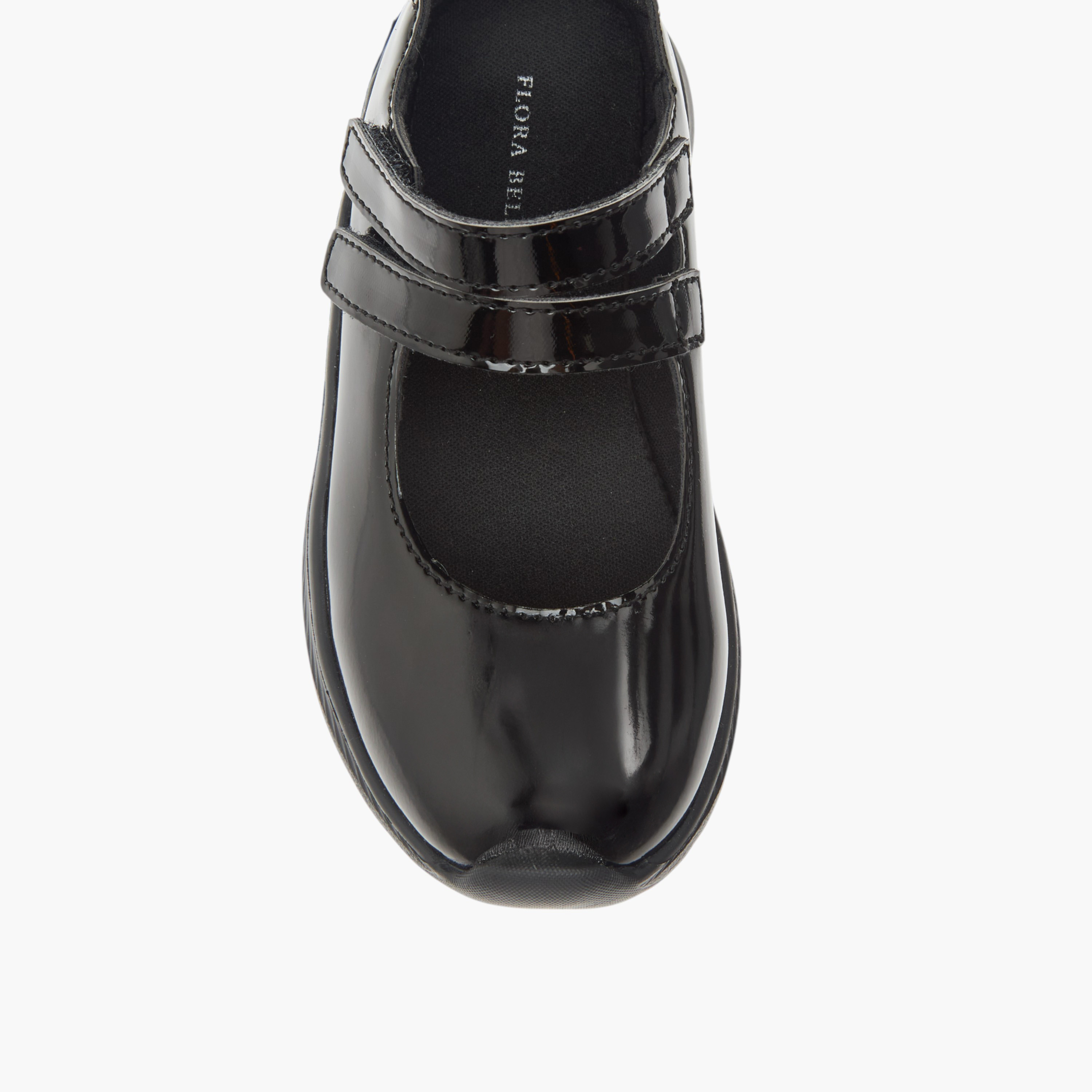 Flora Bella Solid Mary Jane School Shoes with Hook and Loop Closure-girls-shoes-schoolshoes-image-4
