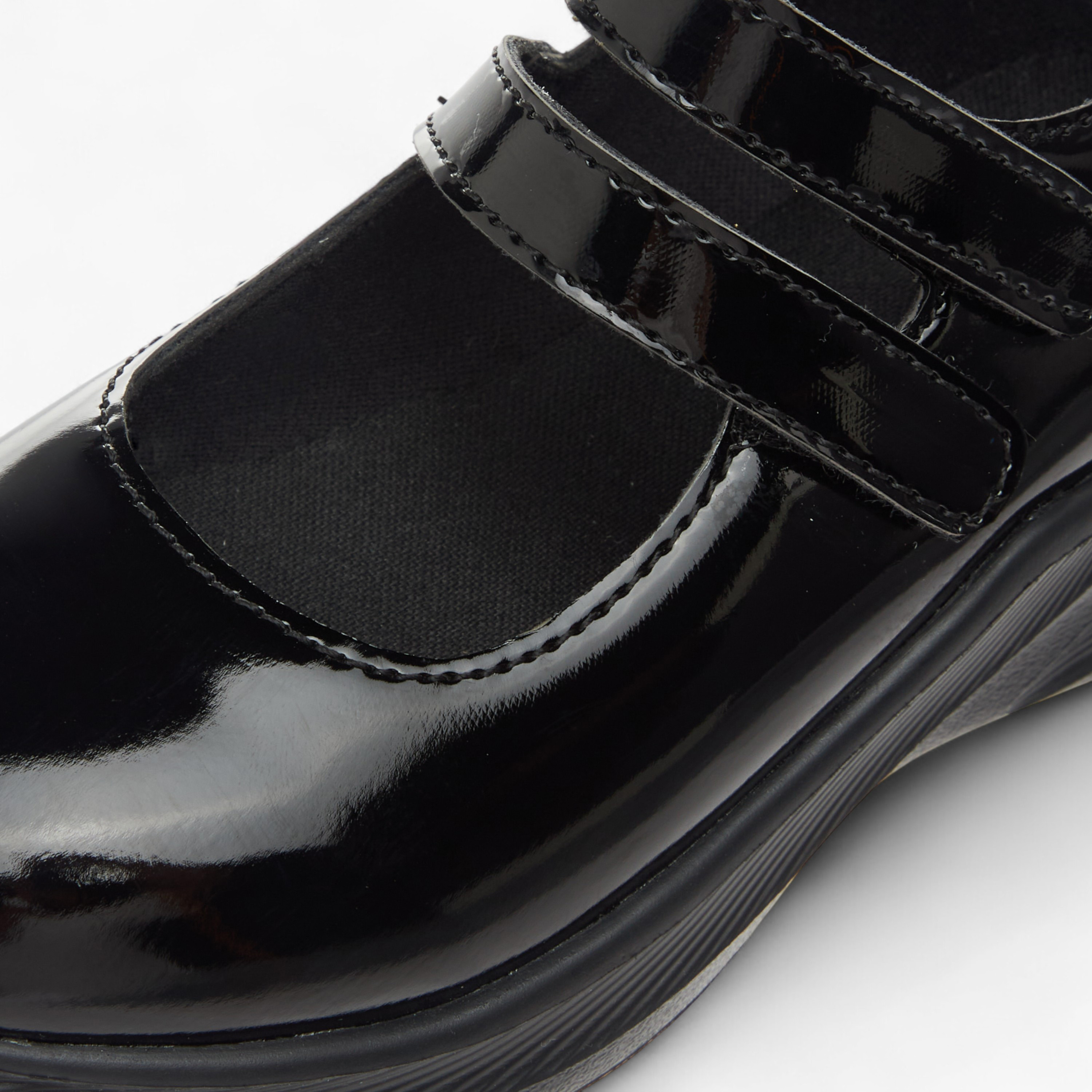 Flora Bella Solid Mary Jane School Shoes with Hook and Loop Closure-girls-shoes-schoolshoes-image-6
